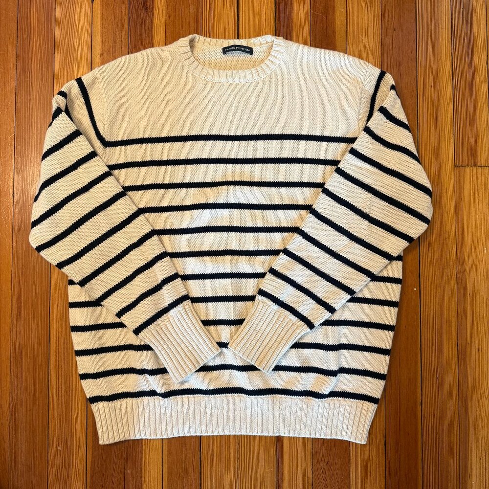 Brianna Cotton Thin Stripe Sweater